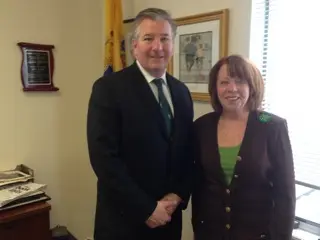 Linda Piff meets with Amb. David Rible